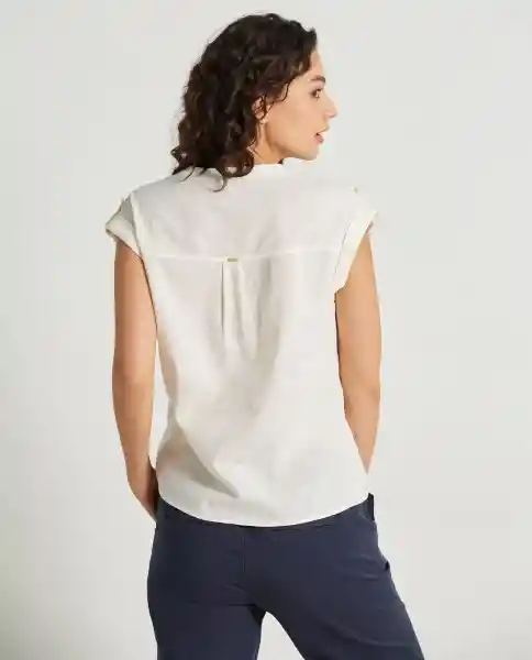 Camisa Blanco Puro Claro Mujer Talla L 619d020 Esprit