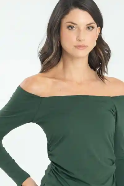 Top Amalfi Color Verde Oscuro Talla S Ragged