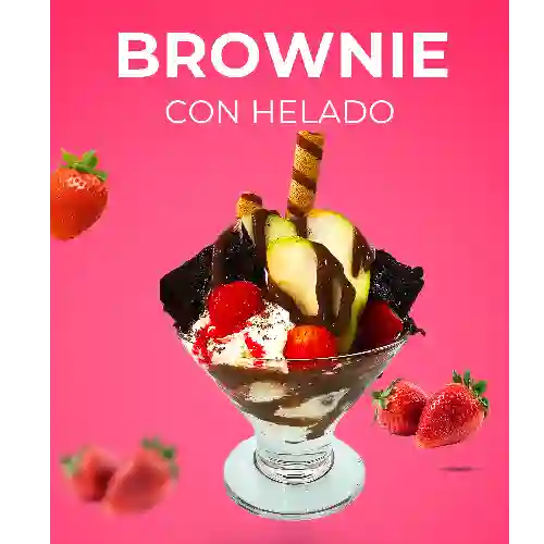 Brownie con Helado