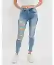 Jean Jegging Mujer Crop Azul Talla 10 Regular American Eagle