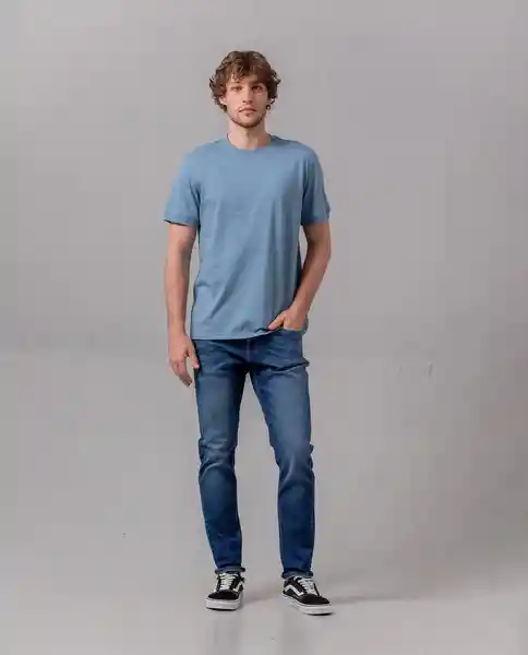 Camiseta Hombre Azul Talla L 100G005 Rifle