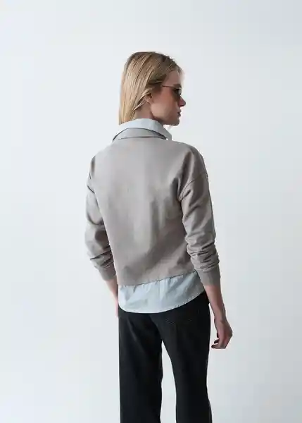 Camiseta Mujer Gris Elefante Medio Talla S 403G047 Naf Naf