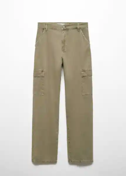 Jean Newcargo Khaki Talla 38 Mujer Mango