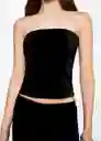 Top Bandiv Negro Talla 21 Teen Niñas Mango