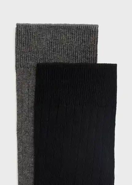 Pack Calcetines Birip Negro Talla 45 Hombre Mango
