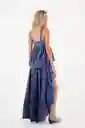 Vestido Largo Luvana Azul Talla 02 M