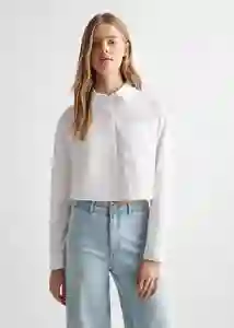 Camisa Pope Crop Off White Talla 19 Teen Niñas Mango