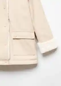 Abrigo Snow5 Beige Talla 11 Niña Mango