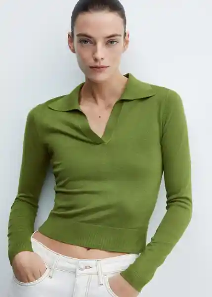 Saco Jersey Verta Verde Talla XL Mujer Mango