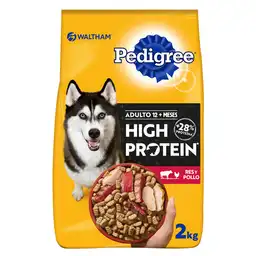 Pedigree Alimento para Perro Adulto High Protein Res y Pollo