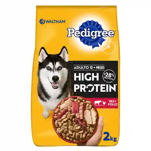 Pedigree Alimento para Perro Adulto High Protein Res y Pollo