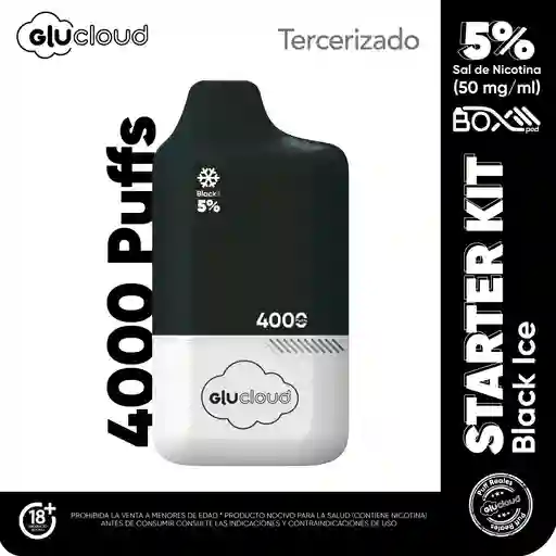 Combo Glucloud Starter Black Ice Pod Box 4000 Puff