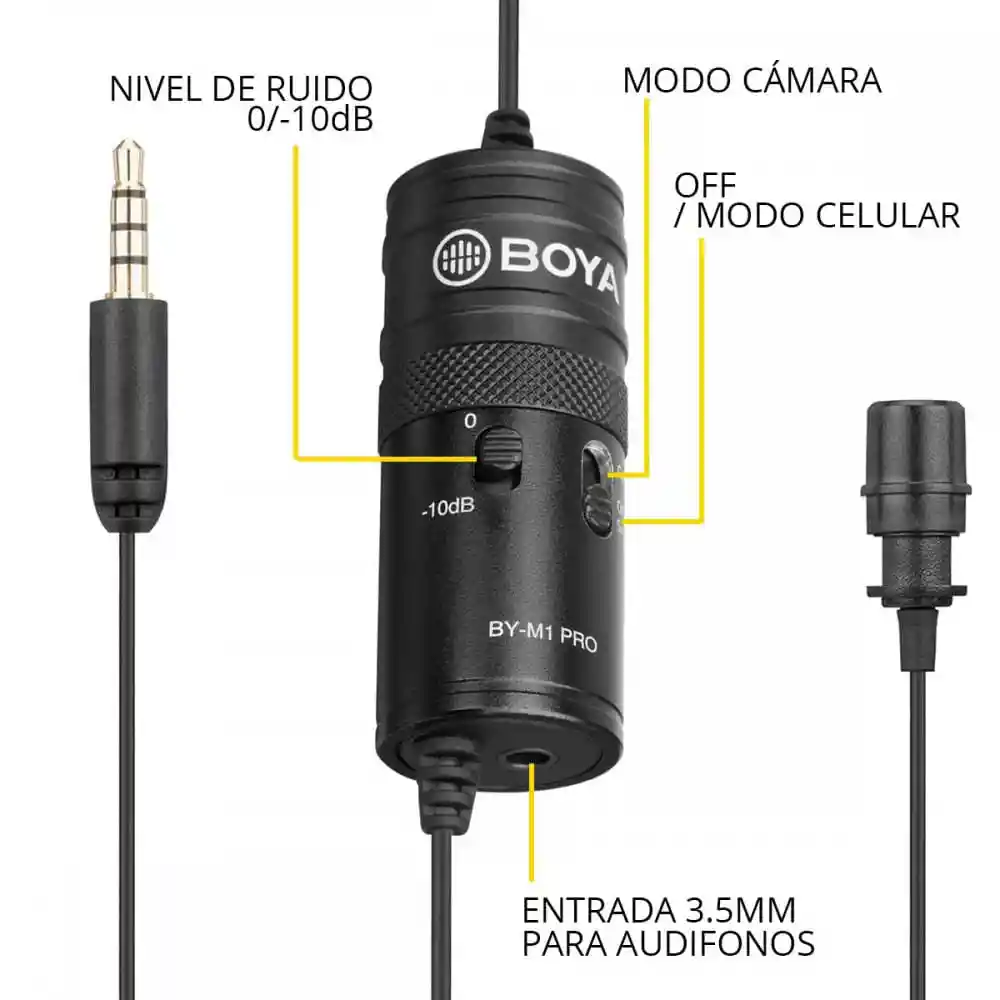 Microfono De Solapa Para Celular Boya By-m1 Pro