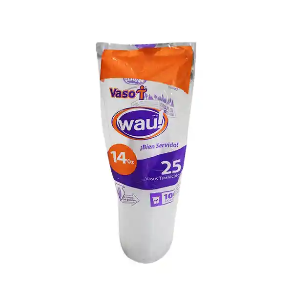 Wau Vaso Traslúcido 14 Oz