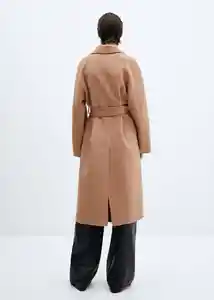 Abrigo Batin Camel Talla XL Mujer Mango