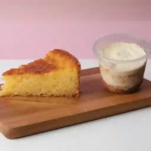 Torta de queso +cuchareable leche klim