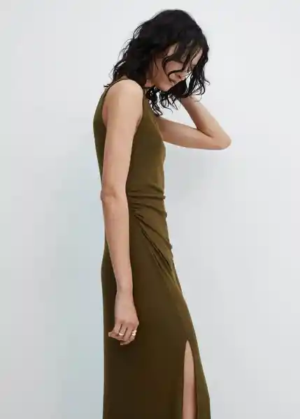 Vestido Cacao Khaki Talla L Mujer Mango