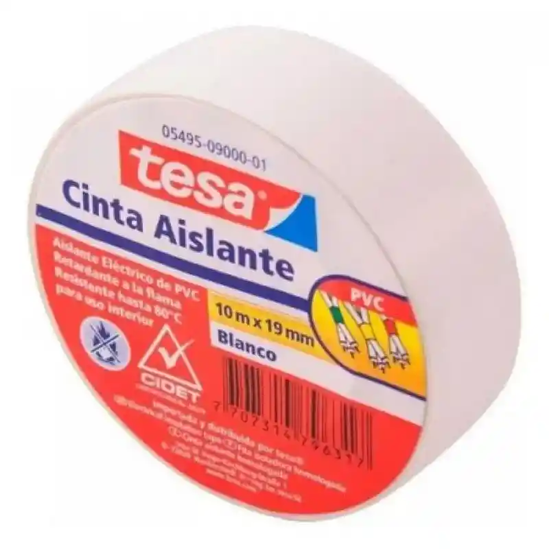 Tesa Cinta Aislante Blanca 40602 19 mm/10 mt