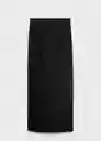 Falda Fred Negro Talla 42 Mujer Mango