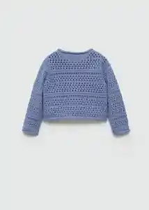 Abrigo Cardigan Hibisco Azul Talla 64 Niños Mango
