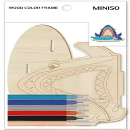 Set de Pintura de Madera Diseño Tiburón Miniso