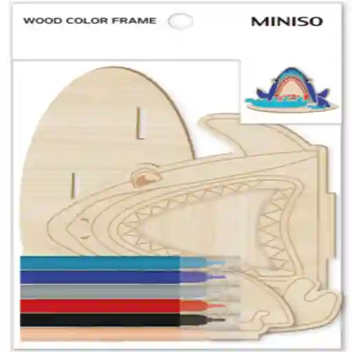 Set de Pintura de Madera Diseño Tiburón Miniso