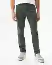 Pantalón Five Pocket Verde Pino Medio Talla 34 Chevignon