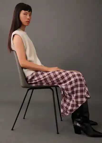 Chaleco Monica Hielo Talla L Mujer Mango