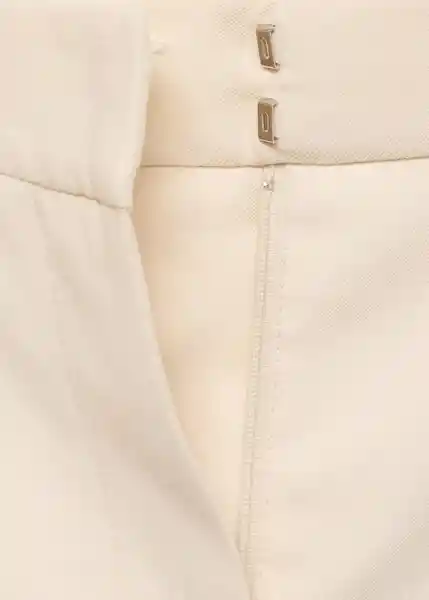 Pantalón Tempo Crudo Talla 40 Mujer Mango