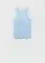 Top Bobar Celeste Talla XS Mujer Mango