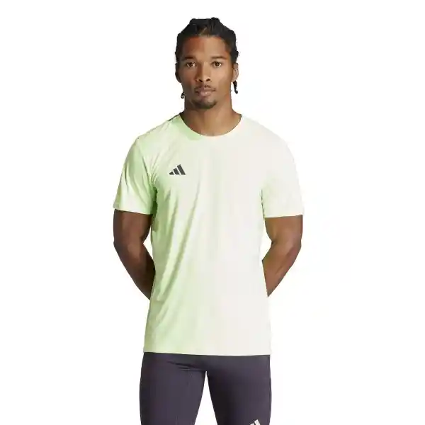 Adidas Camiseta Adizero e Tee Hombre Verde Talla M IN2264