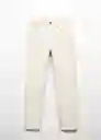 Pantalón Jean Newmom Offwhite Talla 42 Mujer Mango