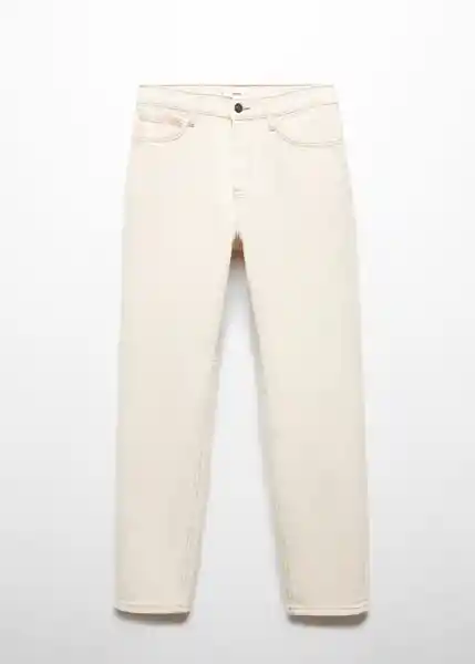 Pantalón Jean Newmom Offwhite Talla 42 Mujer Mango