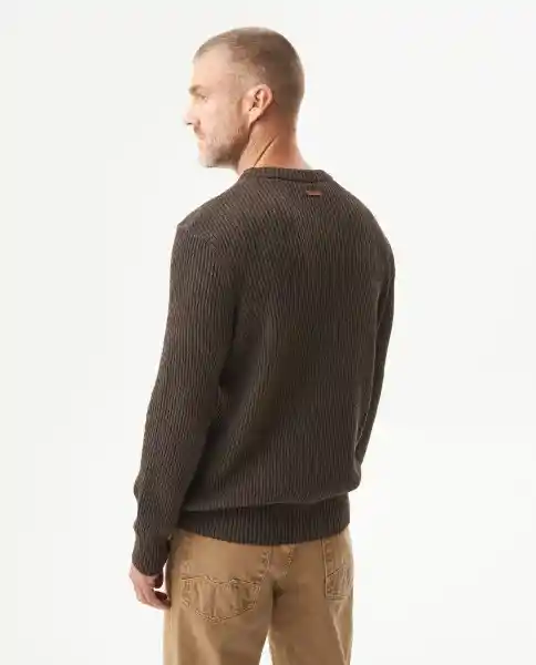 Suéter Mix Masculino Café Cebada Claro Talla L Chevignon