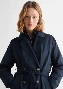 Abrigo Trench Navy Talla 21 Teen Niñas Mango