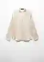 Blusa Vicky Offwhite Talla S Mujer Mango