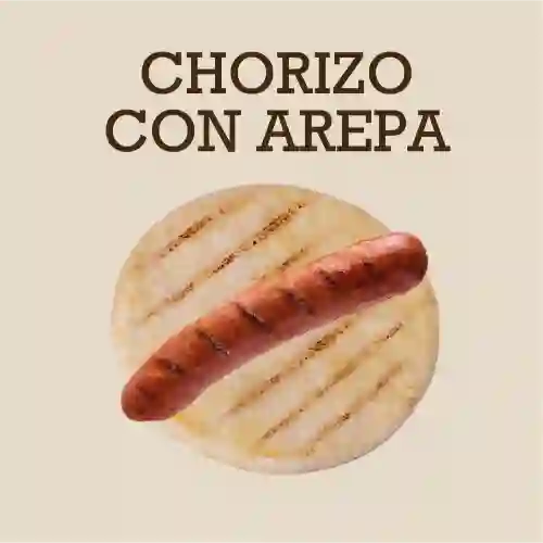 Chorizo con Arepa