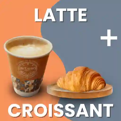 Latte grande + croissant