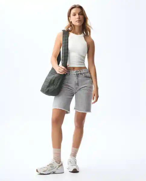 Short Mujer Gris Talla 12 351G002_GRI184005 Americanino