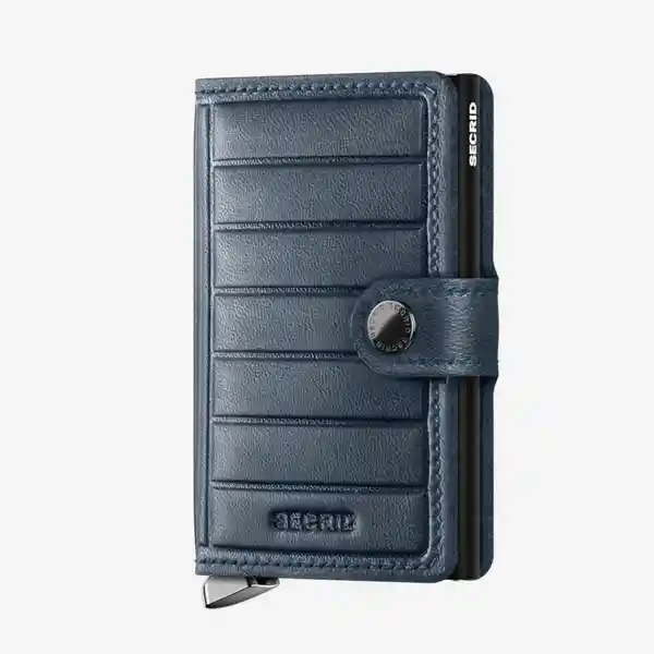 Secrid Billetera Mini Premium Con Protección Rfid Emboss Azul