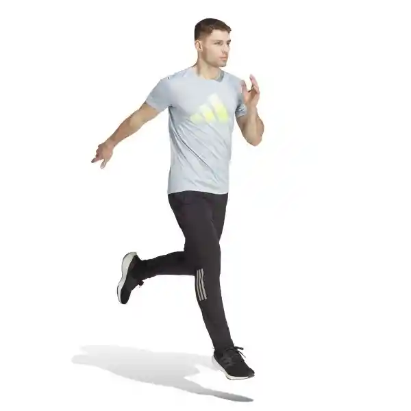Adidas Camiseta Run Icons 3 Bar Para Hombre Azul Talla S