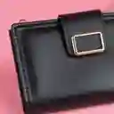 Cartera Para Mujer Hebilla Negro Miniso