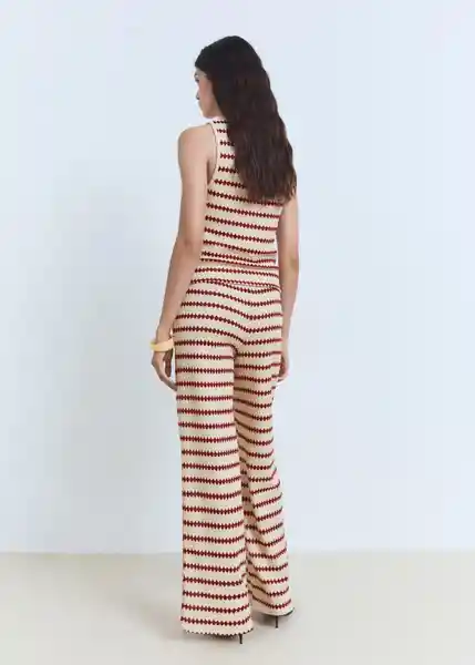 Pantalón Nati Rojo Talla XS Mujer Mango