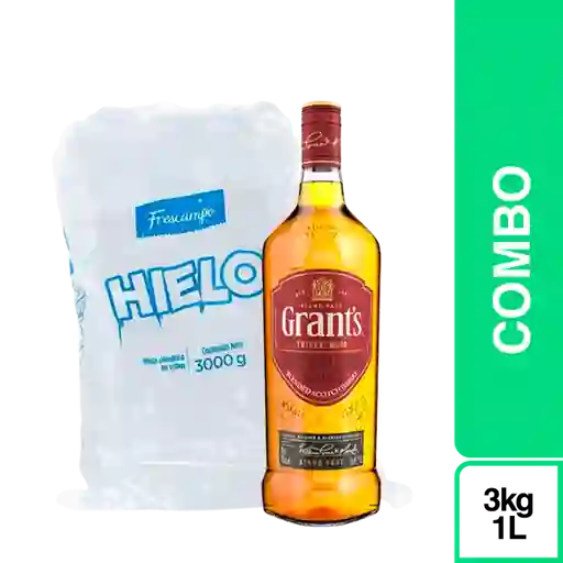 Combo Grants Whisky Escocés Blended Triple Wood + Hielo