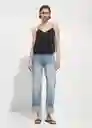 Top Rachy Negro Talla S Mujer Mango