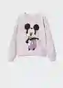 Sudadera Mickey Malva Talla 08 Niñas Mango