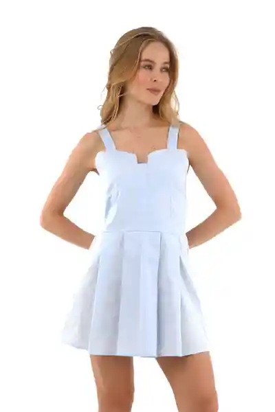 Vestido Corto Dannia Azul Claro Talla XS Mercedes Campuzano