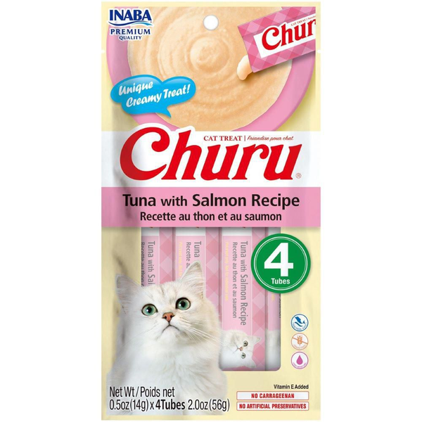 Churu Snack para Gatos Atún con Salmón Pack 4x14g