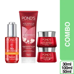 Combo Regalo Pond's Age Miracle Día + Noche + Sérum + Limpiador