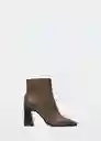 Botin Yves Khaki Talla 41 Mujer Mango